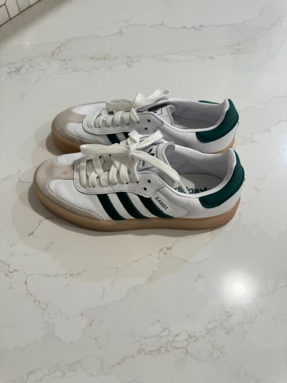 Adidas Sambae | Cloud White / Green | Size 6.5
